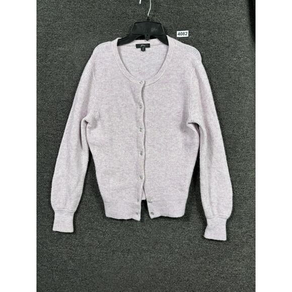 J CREW Ribbed Cardigan Sweater with Jeweled Buttons in Supersoft Yarn Sz XS Pink - Picture 1 of 8